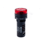 Зуммер с подсветкой, 80дБ, красный, 220V AС, IP40, пластик (Изображение 1)
