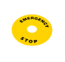 Табличка "Emergency Stop" 90мм (уп. 2 шт.) (Изображение 1)