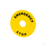 Табличка "Emergency Stop" 90мм (уп. 2 шт.) (Изображение 2)