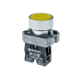 Кнопка плоская желтая, 1NO, металл (Изображение 1)