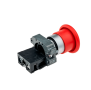 Кнопка грибовидная 1NC без фиксации, красный, 40 мм, металл (Изображение 4)