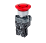 Кнопка грибовидная без фиксации, с подсветкой, 220V, 1NC, красный (Изображение 1)