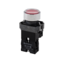 Кнопка плоская красная с подсветкой, 220V AC/DC, 1NС, IP67, металл (Изображение 1)