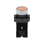 Кнопка плоская желтая с подсветкой, 220V AC/DC, 1NO, IP67, металл (Изображение 2)