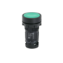 Кнопка плоская зеленая с фиксацией, 1NO+1NC, IP54, пластик (Изображение 1)