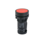 Кнопка плоская красная с фиксацией, 1NO+1NC, IP54, пластик (Изображение 1)