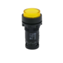 Кнопка желтая выступающая с подсветкой, 1NO,  24V AC/DC, IP54, пластик (Изображение 1)