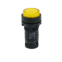 Кнопка желтая выступающая с подсветкой, 1NO, 220V AC, IP54, пластик (Изображение 1)