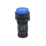 Кнопка синяя выступающая с подсветкой, 1NO, 24V AC/DC, IP54, пластик (Изображение 1)