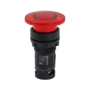 Кнопка грибовидная красная с подсветкой, Ø40 мм, 1NC, 24V AC/DC, IP54, пластик (Изображение 1)