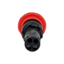 Кнопка грибовидная красная, возврат поворотом c фиксацией, Ø 40 мм,  1NC, IP54, пластик (Изображение 5)