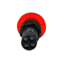 Кнопка грибовидная красная с подсветкой, Ø40 мм, 1NC, 220V AC, IP54, пластик (Изображение 4)