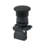 Кнопка грибовидная черная, 40 мм, пружиный возврат, 1NO, IP65, пластик (Изображение 1)