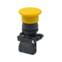 Кнопка грибовидная желтая, 40 мм, пружиный возврат, 1NO, IP65, пластик (Изображение 1)