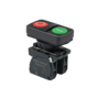Кнопка двойная плоская, красная/зеленая, маркировка "I+O", 1NO+1NC, IP65, пластик (Изображение 1)