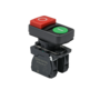 Кнопка двойная выступающая, красная/зеленая, маркировка "I+O", 1NO+1NC, IP65, пластик (Изображение 1)