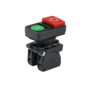 Кнопка двойная выступающая, красная/зеленая, маркировка "I+O", 1NO+1NC, IP65, пластик (Изображение 2)