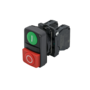 Кнопка двойная выступающая, красная/зеленая, маркировка "I+O", 1NO+1NC, IP65, пластик (Изображение 3)
