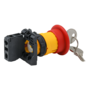 Кнопка грибовидная аварийной остановки с ключом, красная, 40 мм, возврат поворотом с фиксацией, 1NC, IP65, пластик (Изображение 3)