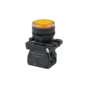 Кнопка желтая с подсветкой, 1NO, 220V AC/DC, IP65, пластик (Изображение 1)