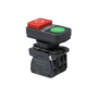 Кнопка двойная выступающая с подсветкой, красная/зеленая, маркировка "I+O", 1NO+1NC, 24V AC/DC, IP65, пластик (Изображение 1)