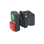 Кнопка двойная выступающая с подсветкой, красная/зеленая, маркировка "I+O", 1NO+1NC, 24V AC/DC, IP65, пластик (Изображение 2)