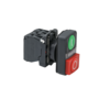 Кнопка двойная выступающая с подсветкой, красная/зеленая, маркировка "I+O", 1NO+1NC, 24V AC/DC, IP65, пластик (Изображение 3)