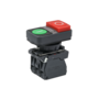 Кнопка двойная выступающая с подсветкой, красная/зеленая, маркировка "I+O", 1NO+1NC, 220V AC/DC, IP65, пластик (Изображение 2)
