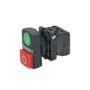 Кнопка двойная выступающая с подсветкой, красная/зеленая, маркировка "I+O", 1NO+1NC, 220V AC/DC, IP65, пластик (Изображение 3)