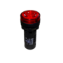Зуммер с подсветкой, 80дБ, красный, 24V AС/DC, IP65, пластик (Изображение 1)