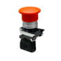 Кнопка грибовидная красная, 40 мм, пружиный возврат, 1NС, IP65, металл (Изображение 1)
