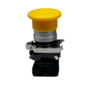 Кнопка грибовидная желтая, 40 мм, пружиный возврат, 1NO, IP65, металл (Изображение 2)