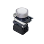 Кнопка белая с подсветкой, 1NO, 220V AC/DC, IP65, металл (Изображение 1)