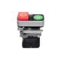 Кнопка двойная выступающая, красная/зеленая, маркировка "I+O", 1NO+1NC, IP65, металл (Изображение 2)