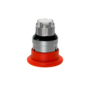 Головка кнопки, грибовидная аварийной остановки, возврат поворотом, красная, 40 мм, IP65, металл (Изображение 4)